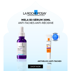 roche posay mela b3 serum 30ml+anthelios fluide anti taches format voyage pack
