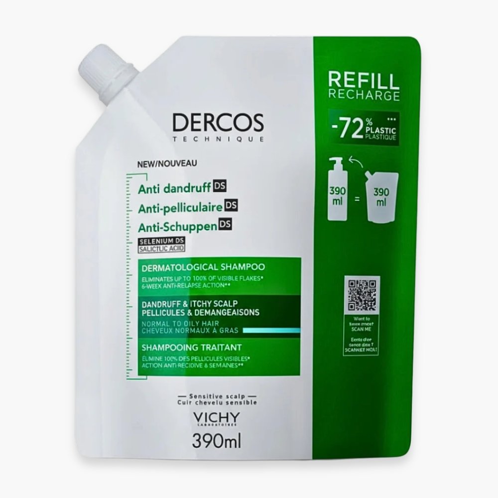 vichy dercos ds shampoing traitant anti pelliculaire cheveux normaux a gras eco recharge 390ml.jpg vichy dercos ds shampoing traitant anti pelliculaire cheveux normaux a gras eco recharge 390ml.jpg
