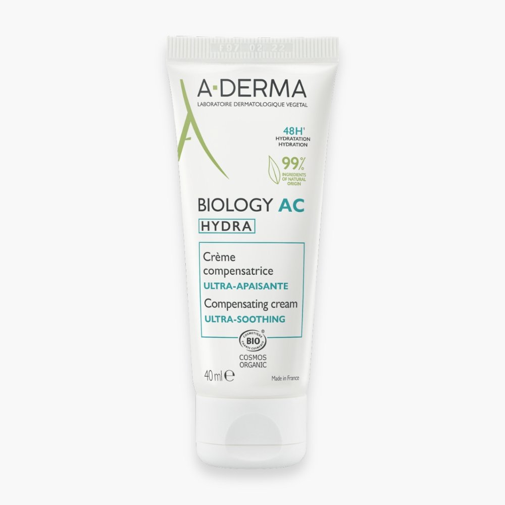 a derma – biology ac hydra creme compensatrice ultra apaisante – 40ml