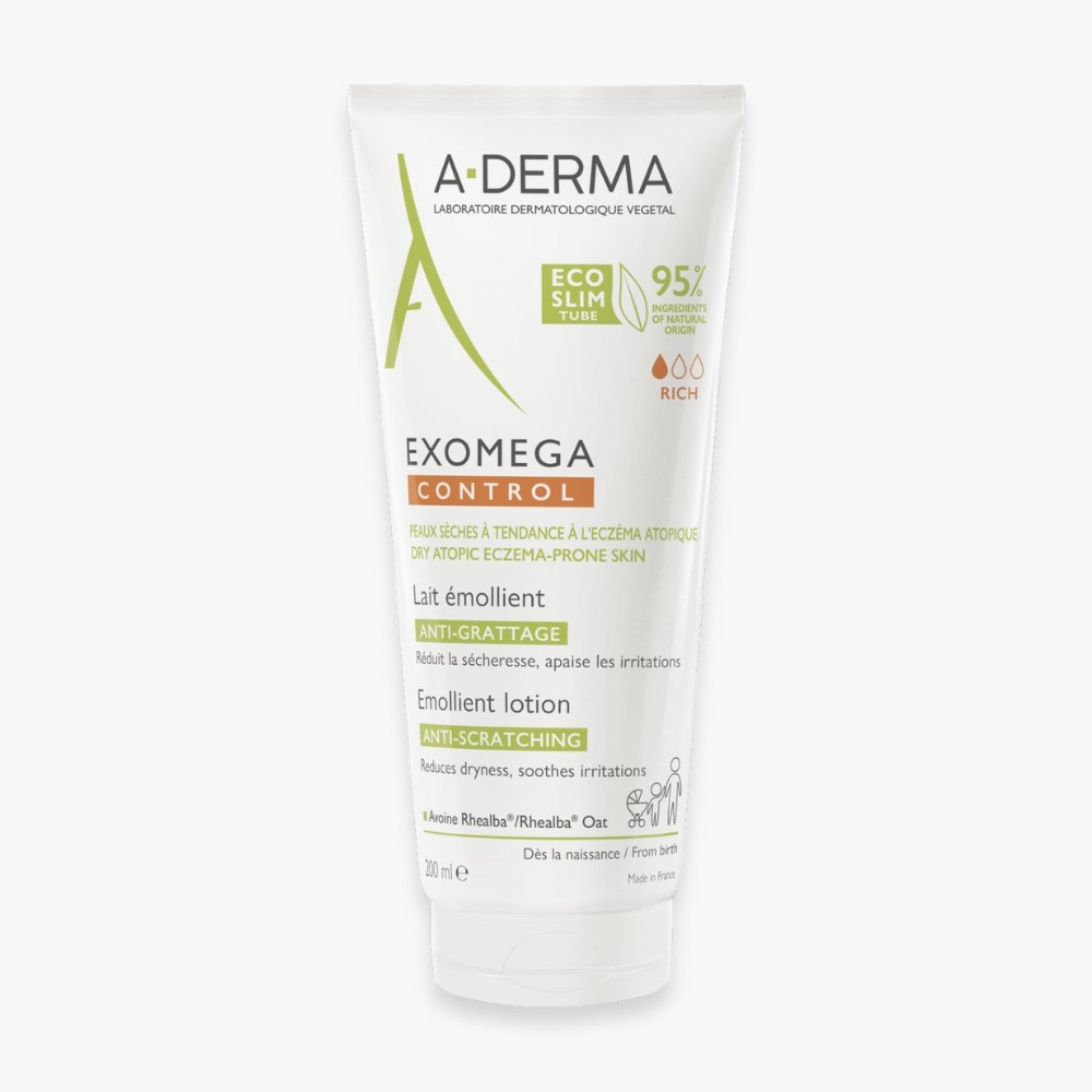 a derma – exomega control lait emollient anti grattage – 200ml