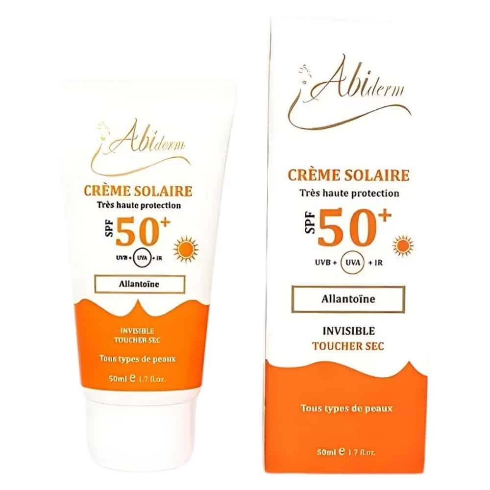 abiderm – creme solaire invisible toucher sec spf50+ – 50ml