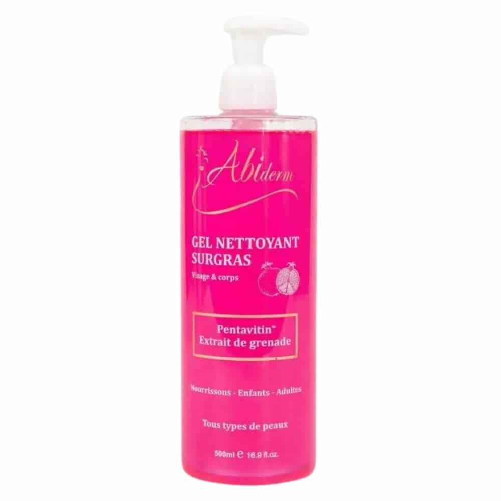 abiderm – gel nettoyant surgras – 500ml