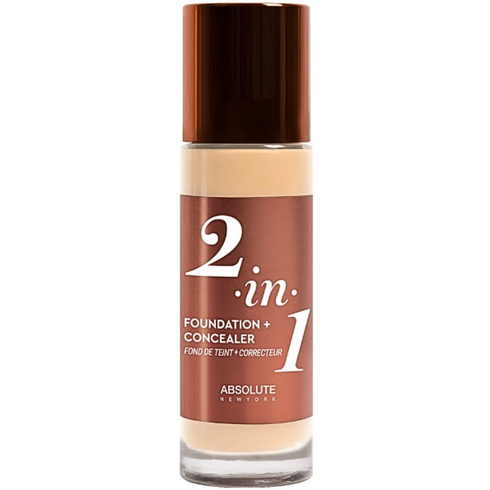 absolute new york – 2in1 foundation et concealer cool porcelain 35ml mffc01