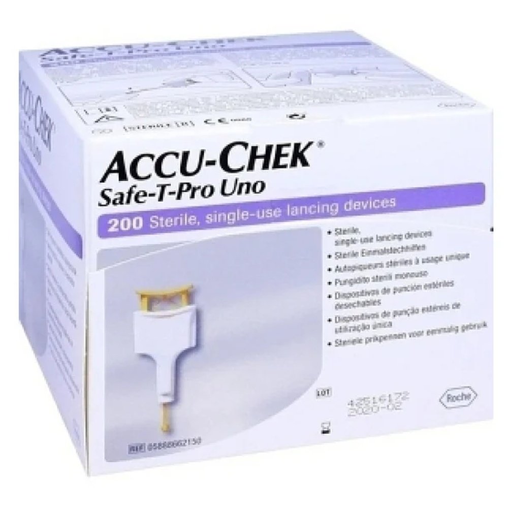 accu chek – accu check safe t pro lancette – 200pcs