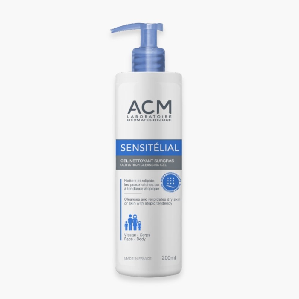 acm – sensitelial gel nettoyant surgras – 200ml