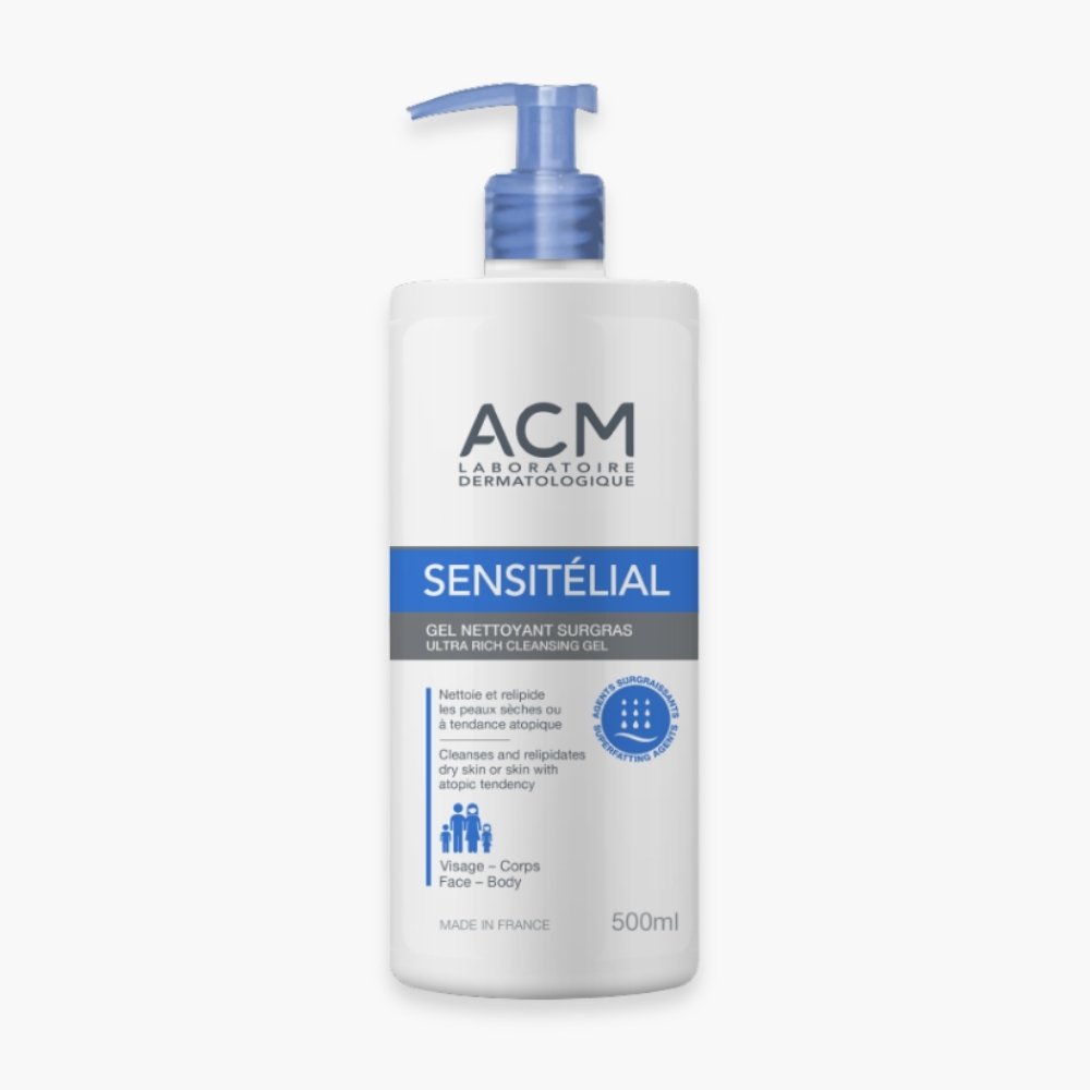 acm – sensitelial gel nettoyant surgras – 500ml