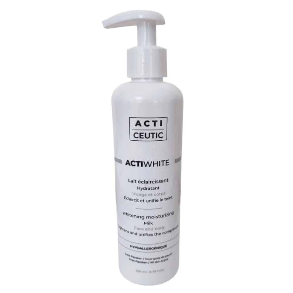 acti ceutic – actiwhite lait eclaircissant hydratant – 200ml
