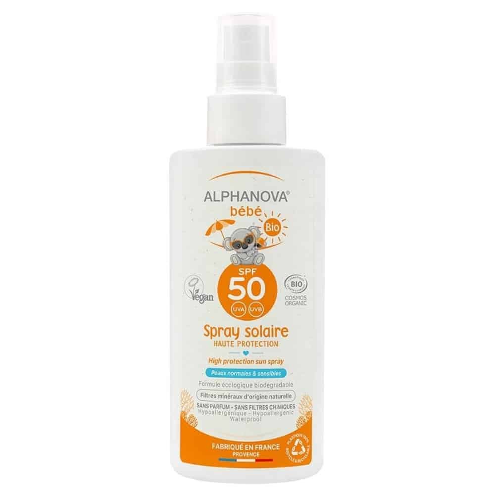 alphanova – bebe ecran solaire en spray spf50 – 125g