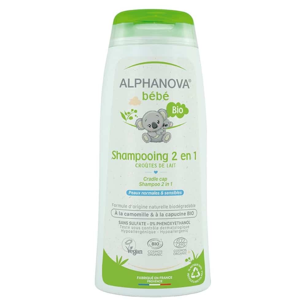 alphanova – bebe shampoing croutes de lait 2en1 – 200ml