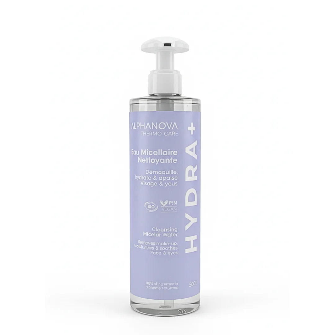 alphanova – hydra+ eau micellaire nettoyante – 400ml