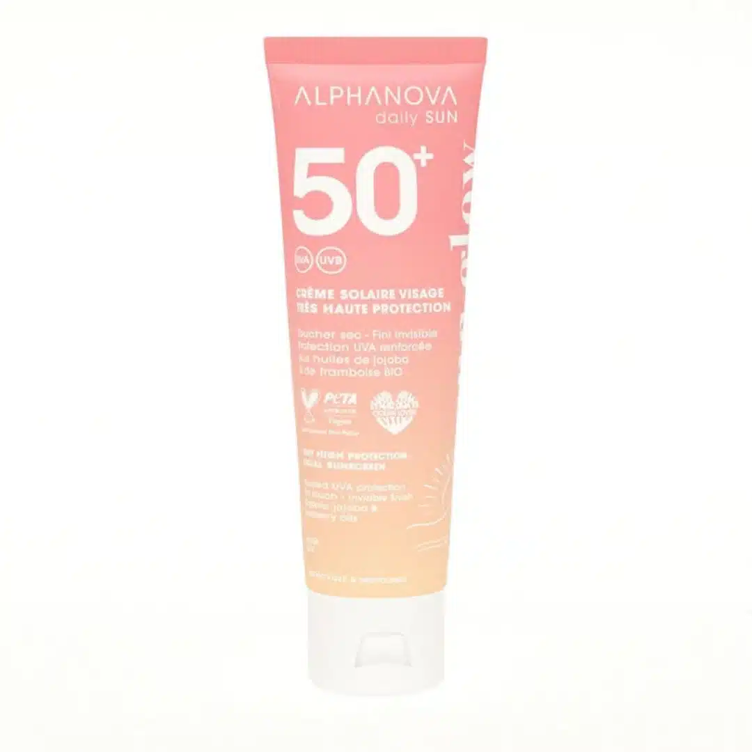 alphanova – sun glow creme solaire spf50+ – 50ml
