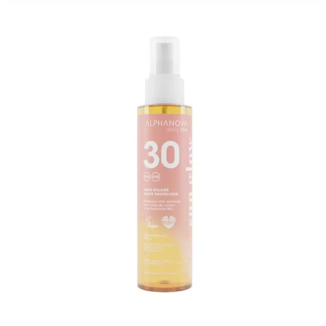 alphanova – sun glow huile solaire spf30 – 125ml