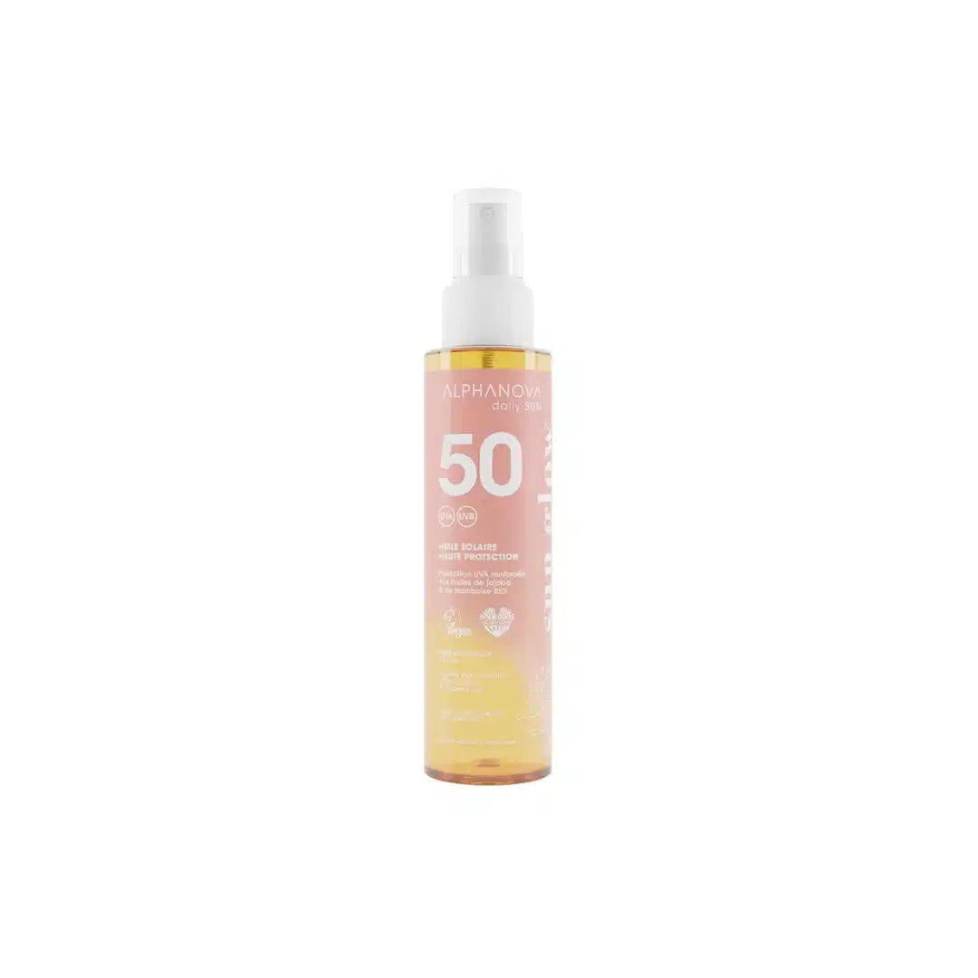 alphanova – sun glow huile solaire spf50 – 125ml