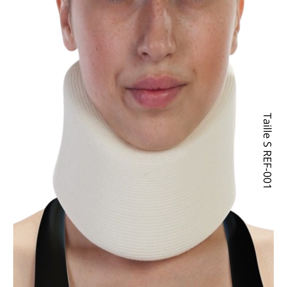 annafix – collier cervical mousse blanc taille small ref 001