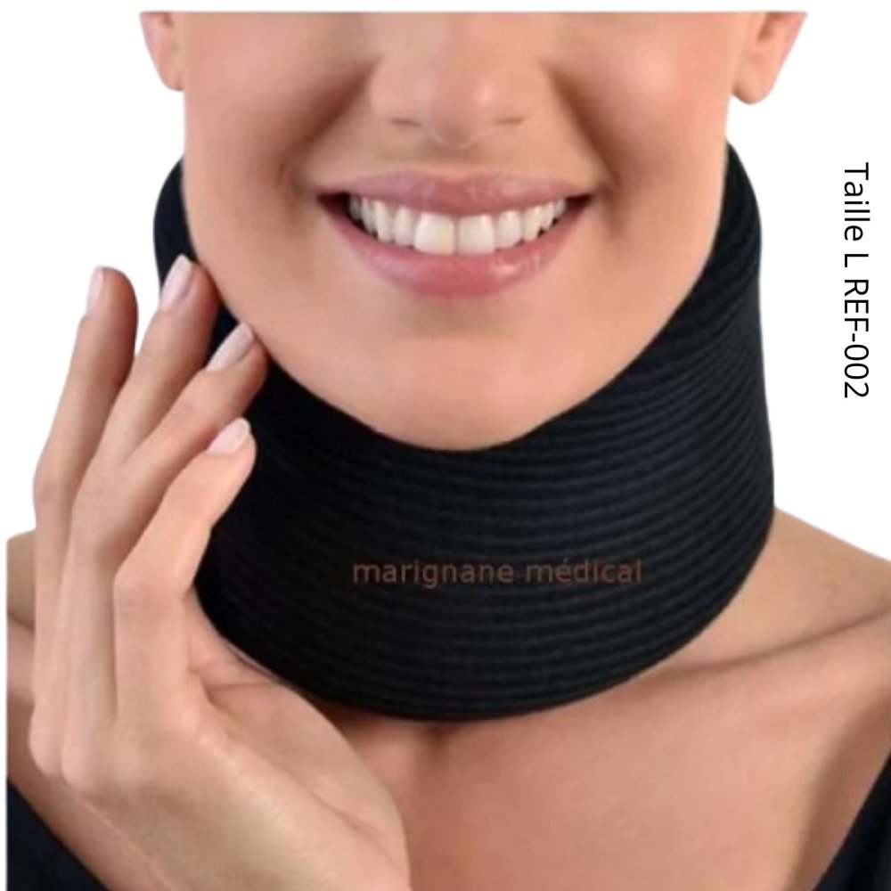 annafix – collier cervical mousse noir taille large ref 002