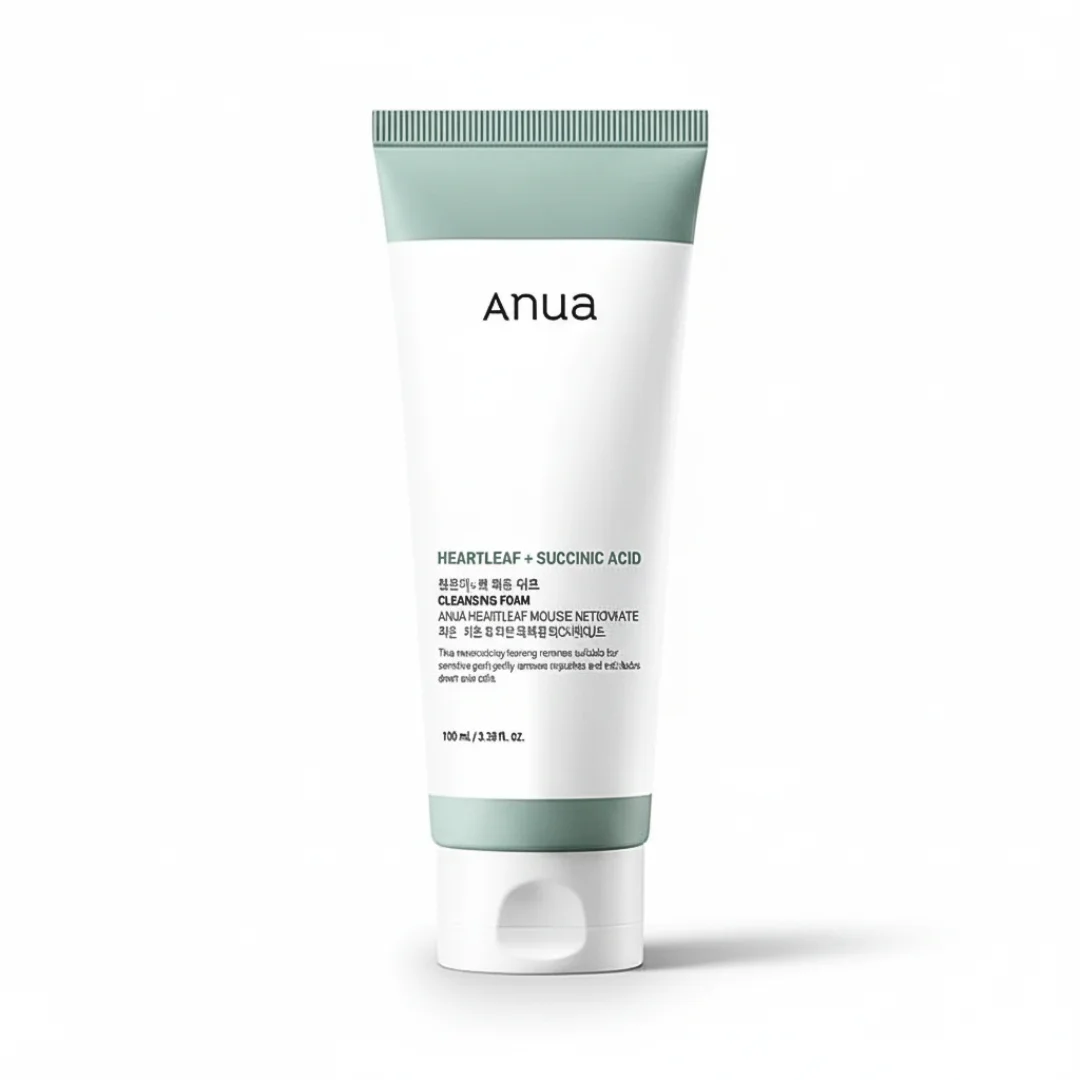 anua – heartleaf succinic moisture cleansing foam – 150ml