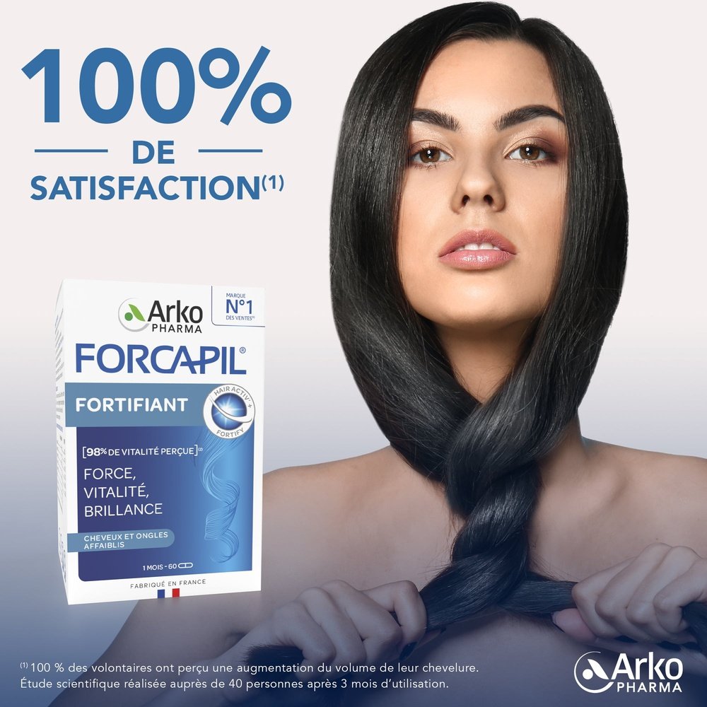 arkopharma – forcapil fortifiant cheveux et ongles force, vitalite et brillance – 180 gelules arkopharma – forcapil fortifiant cheveux et ongles force, vitalite et brillance – 180 gelules