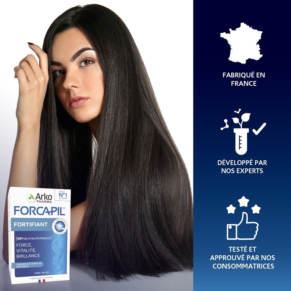 arkopharma – forcapil fortifiant cheveux et ongles force, vitalite et brillance – 180 gelules arkopharma – forcapil fortifiant cheveux et ongles force, vitalite et brillance – 180 gelules