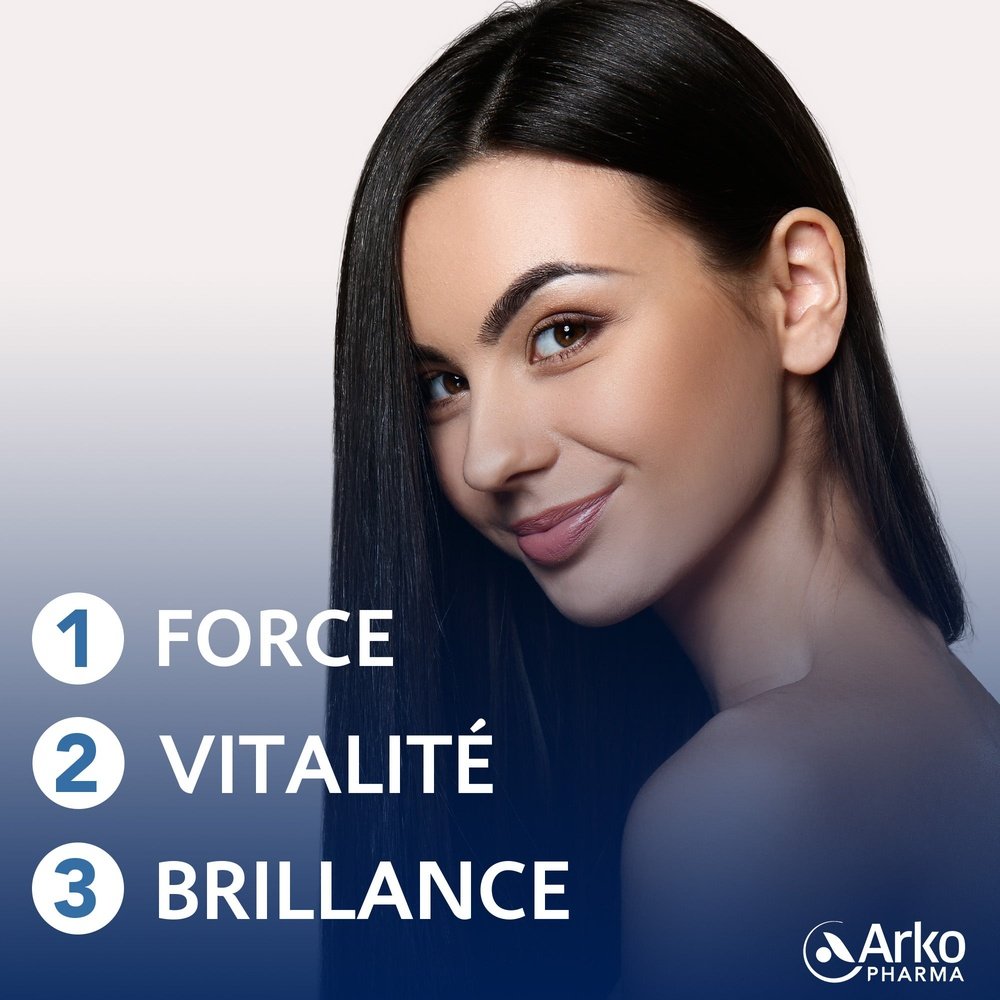 arkopharma – forcapil fortifiant cheveux et ongles force, vitalite et brillance – 180 gelules arkopharma – forcapil fortifiant cheveux et ongles force, vitalite et brillance – 180 gelules