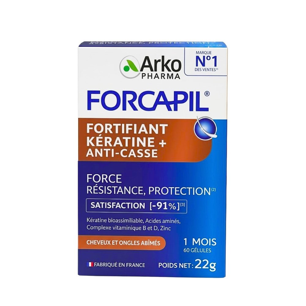 arkopharma – forcapil keratine+ anti casse – 60 gelules
