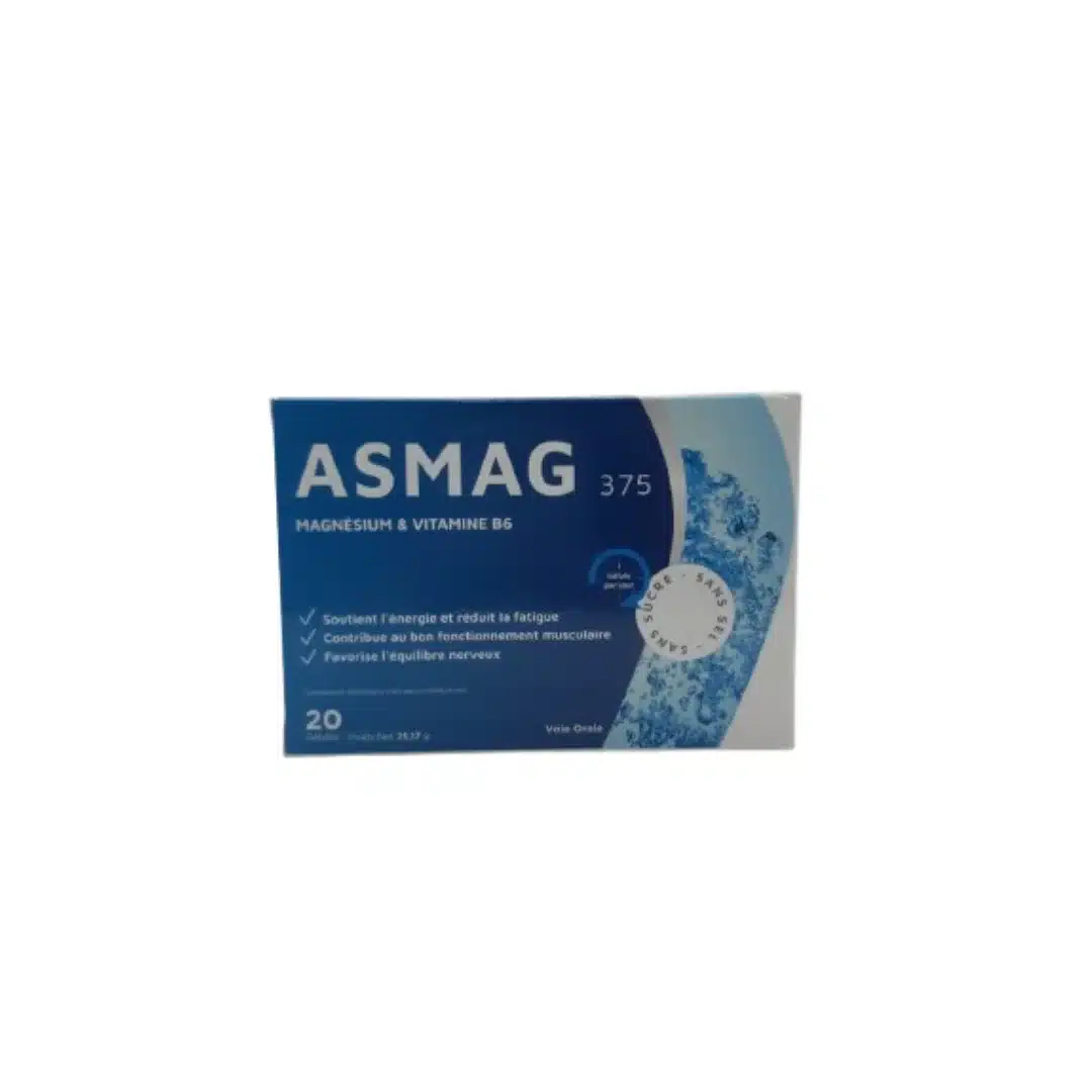 asmag – magnesium – vitamine b6 – 20 gelules
