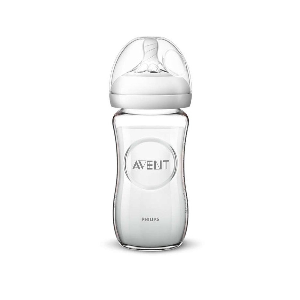 avent – biberon natural en verre 240ml scf053/17