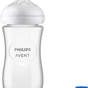 avent – biberon natural en verre 3.0 teat 1m+ 260ml scy933/01