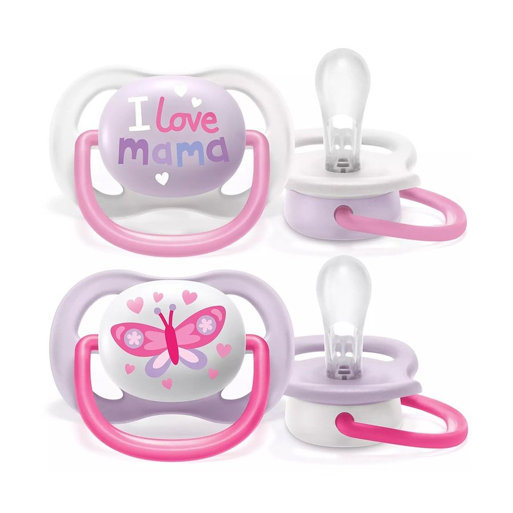 avent – sucette air coll 0 6m girl mam/bfl scf080/02