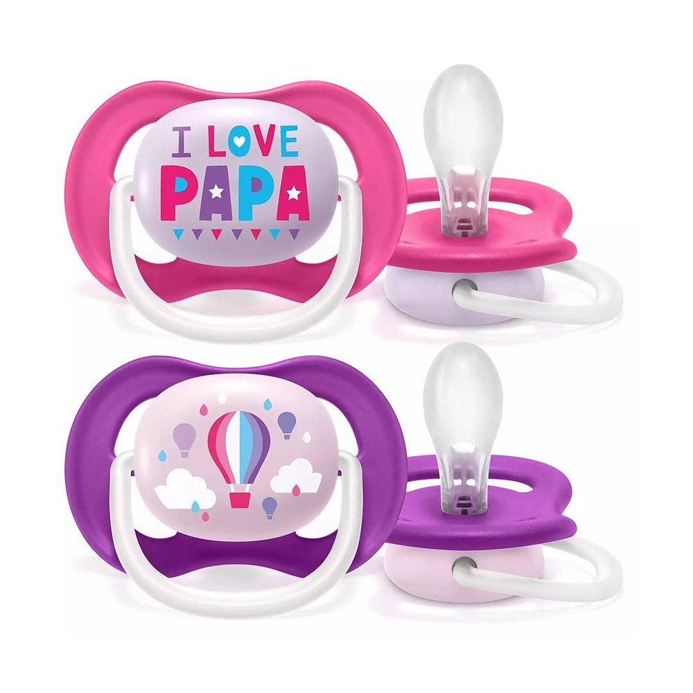 avent – sucette ortho 6 18m girl pap/ballo scf080/04