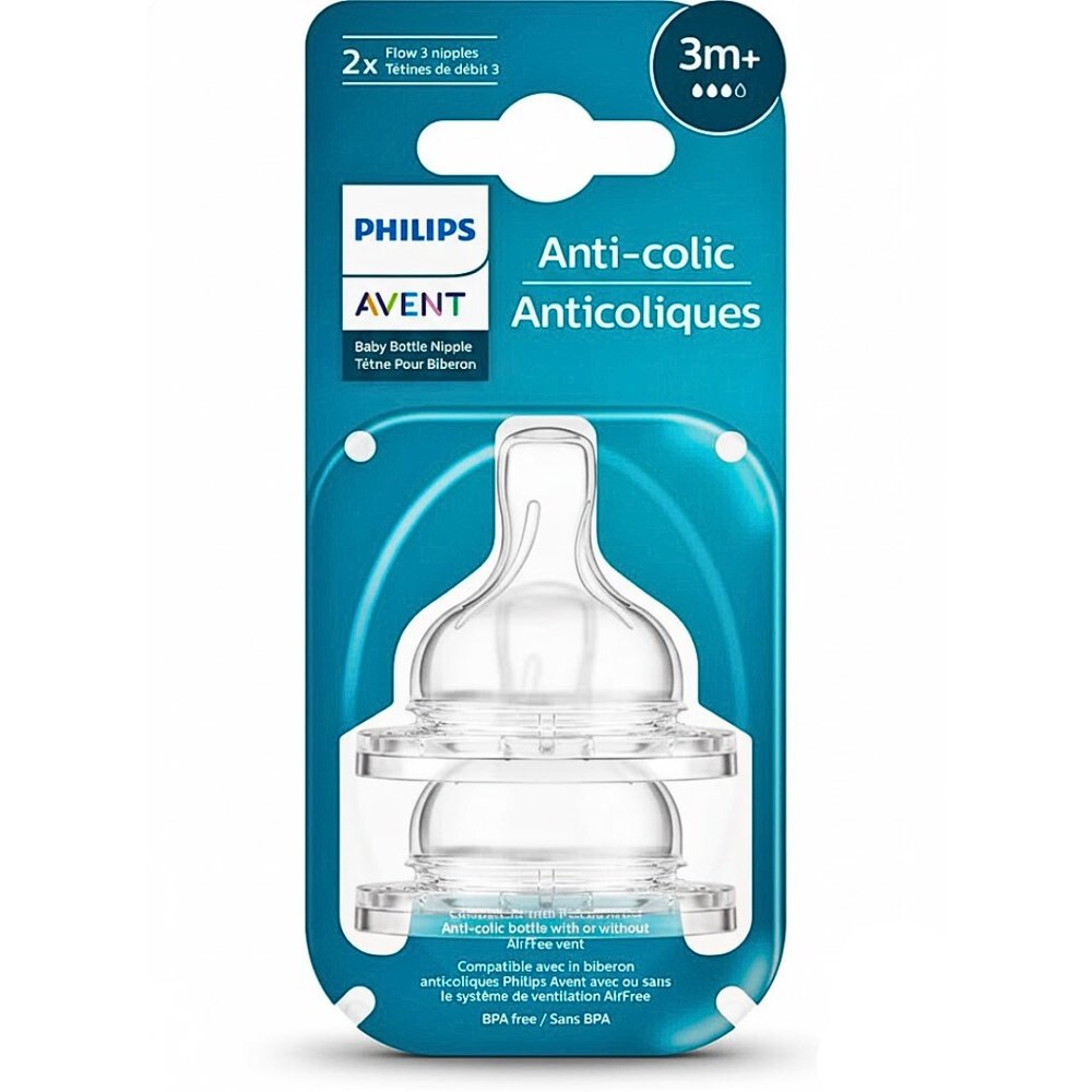 avent – tetine anti colic flow3 +3m reference scy763/02