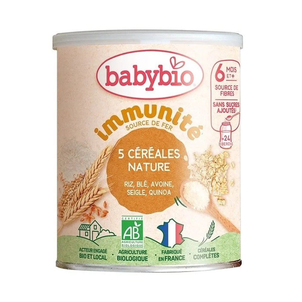 babybio – 5 cereales nature – 220g