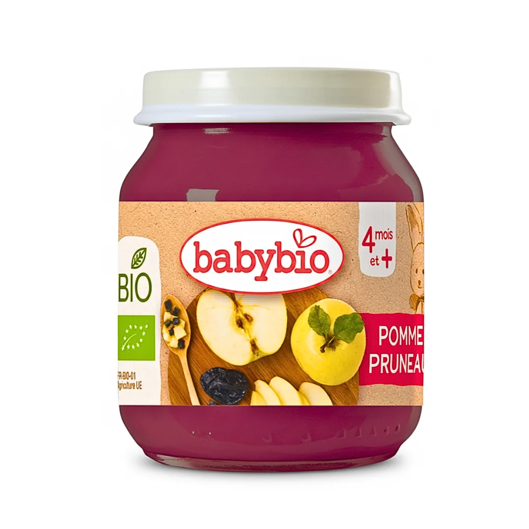 babybio – petit pot pomme pruneau – 130g