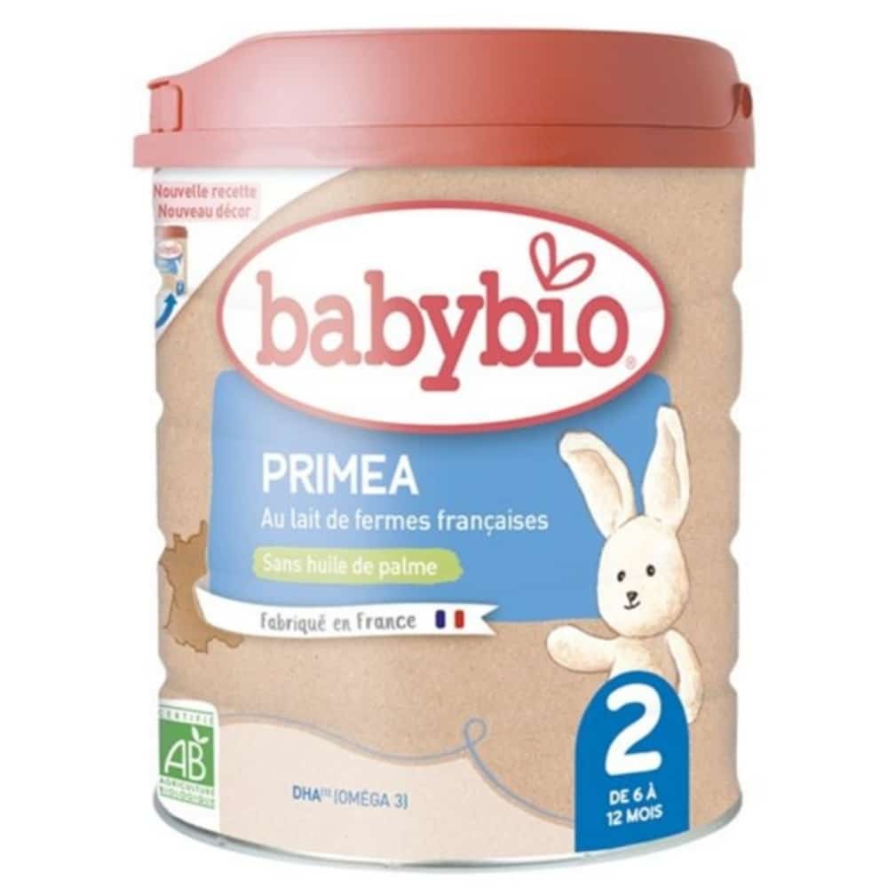 babybio – primea 2 au lait de ferme sans huile de palme 6 12mois bio – 800g