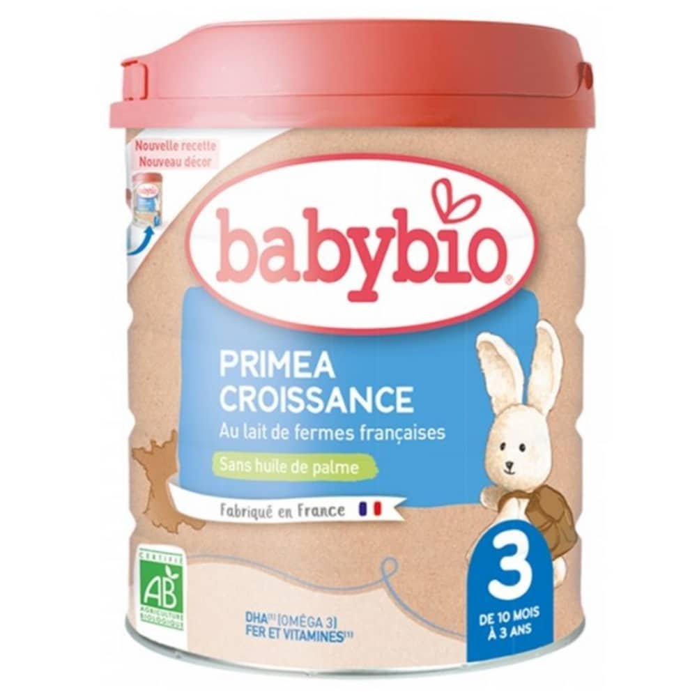 babybio – primea 3 au lait de ferme sans huile de palme 10mois a 3ans bio – 800g
