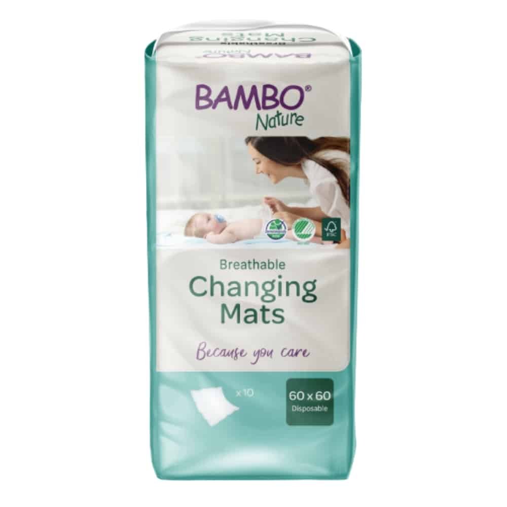 bambo nature – tapis de change 60x60cm – 10u