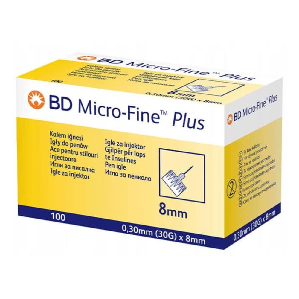 bd micro fine – plus aiguille insuline 30gx8mm – 100u