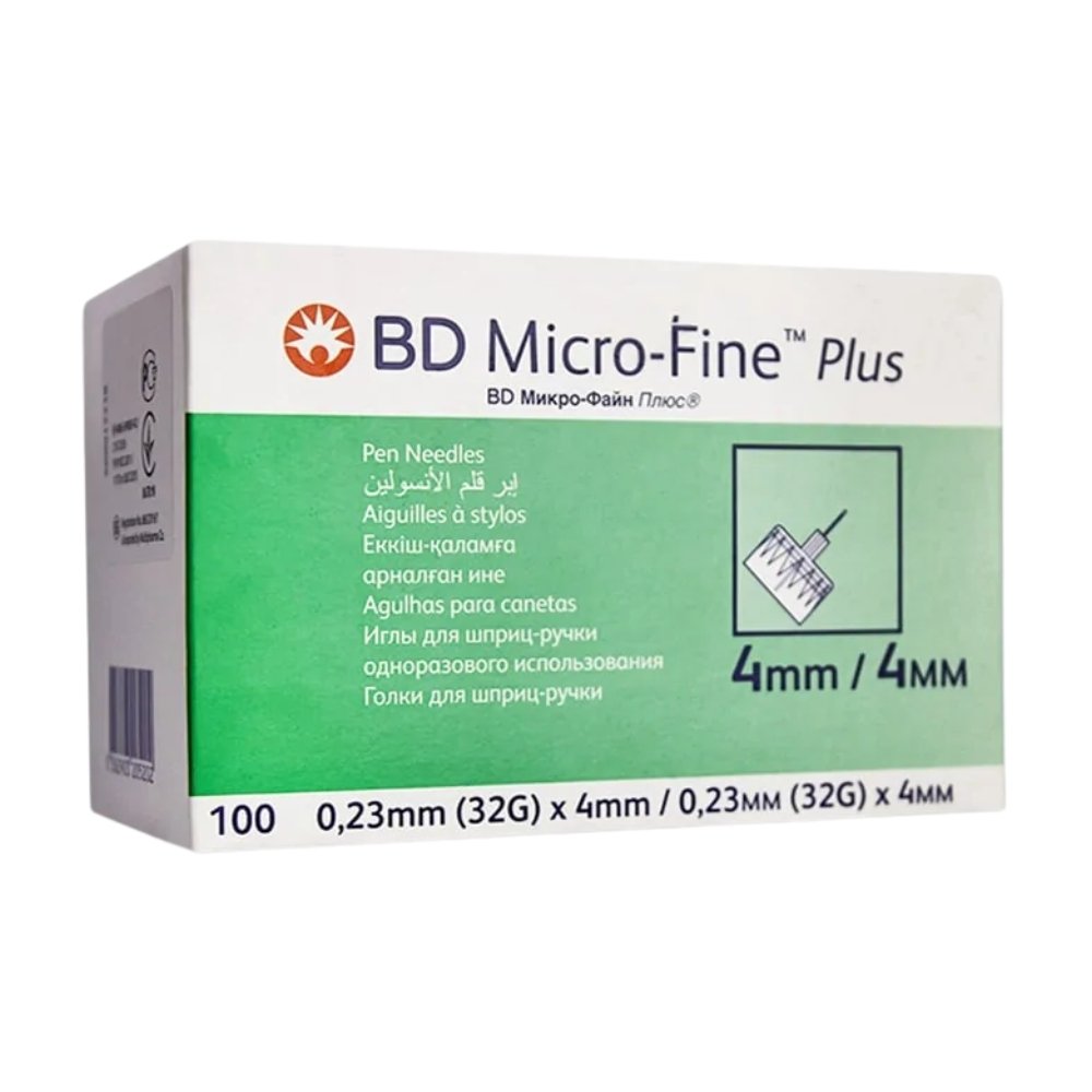 bd micro fine – plus aiguille insuline 32g/4mm – 100u