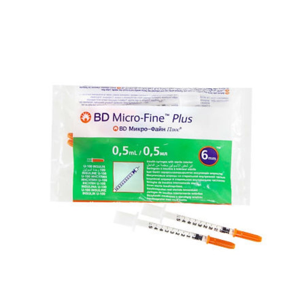 bd micro fine – plus seringue insuline 0.5ml sachets de – 10pcs