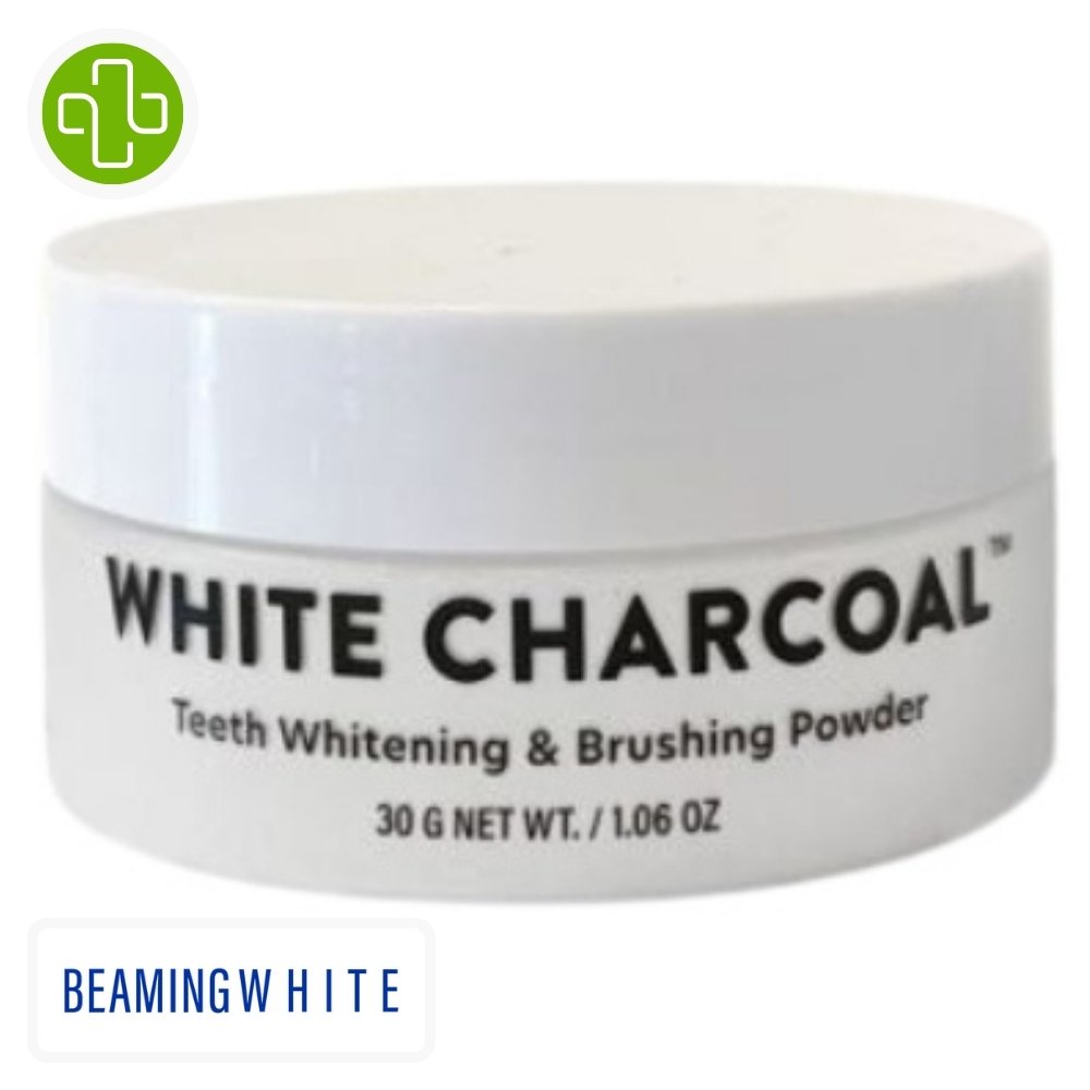 beaming white – charbon blanc en poudre charcoal white – 30g