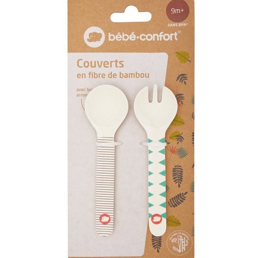 bebe confort – couverts d’apprentissage en bambou jungle vibes (9m +)