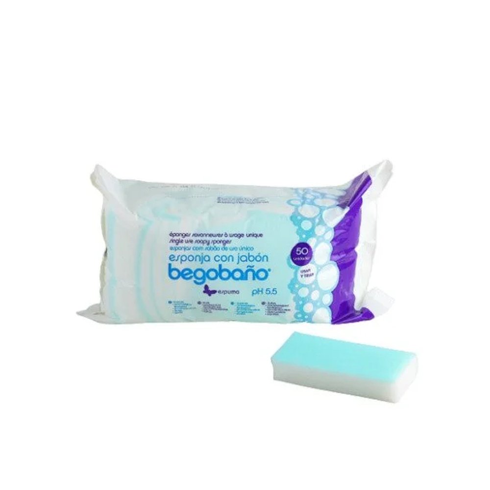 begobano – eponge savonneuse 7.5*12 cm – 50 uni