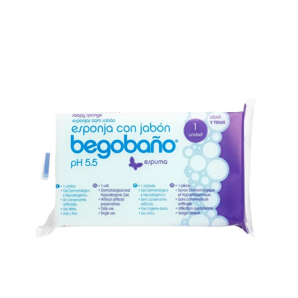 begobano – eponge savonneuse naturel 7.5*13 cm