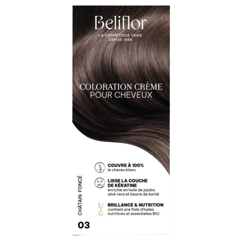 beliflor – coloration n°03 chatain fonce
