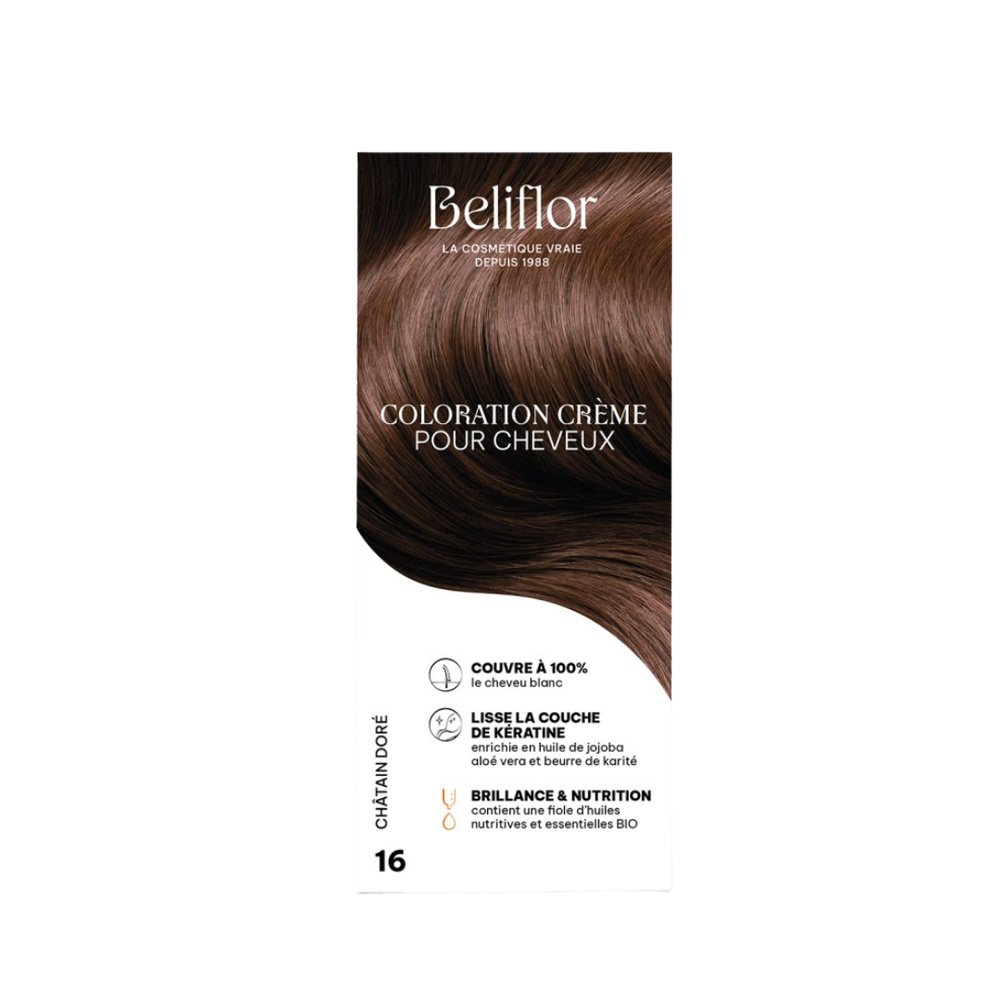 beliflor – coloration n°16 chatain dore