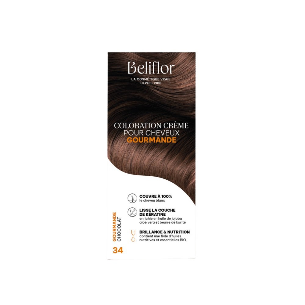 beliflor – coloration n°34 gourmande chocolat