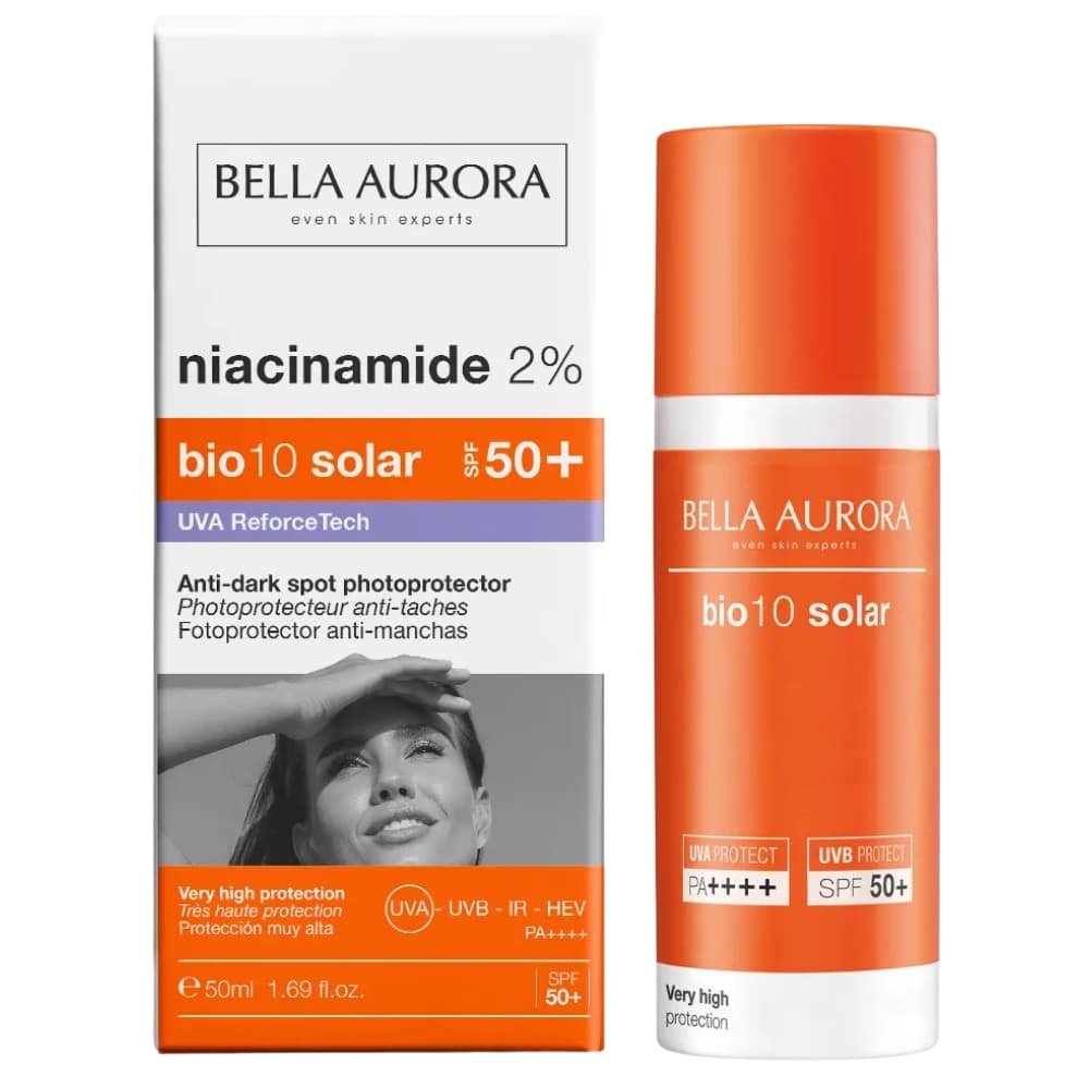 bella aurora – bio10 creme solaire anti taches spf50+ – 50ml