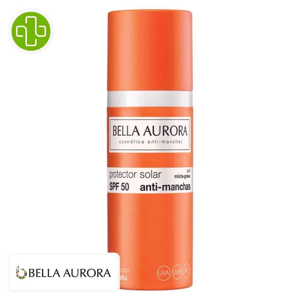 bella aurora – ecran solaire anti taches peau mixte a grasse spf50 – 50ml