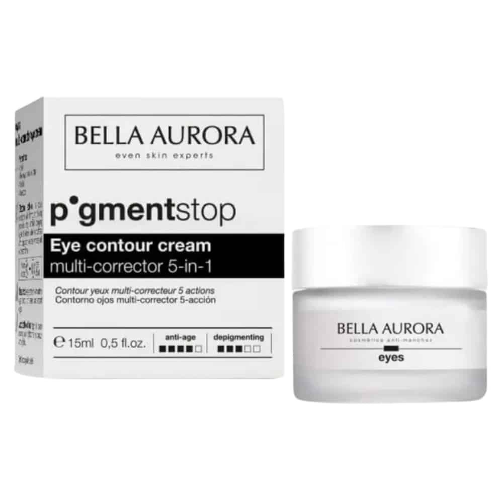 bella aurora – pigmentstop creme contour des yeux multi correctrice 5en1 – 15ml