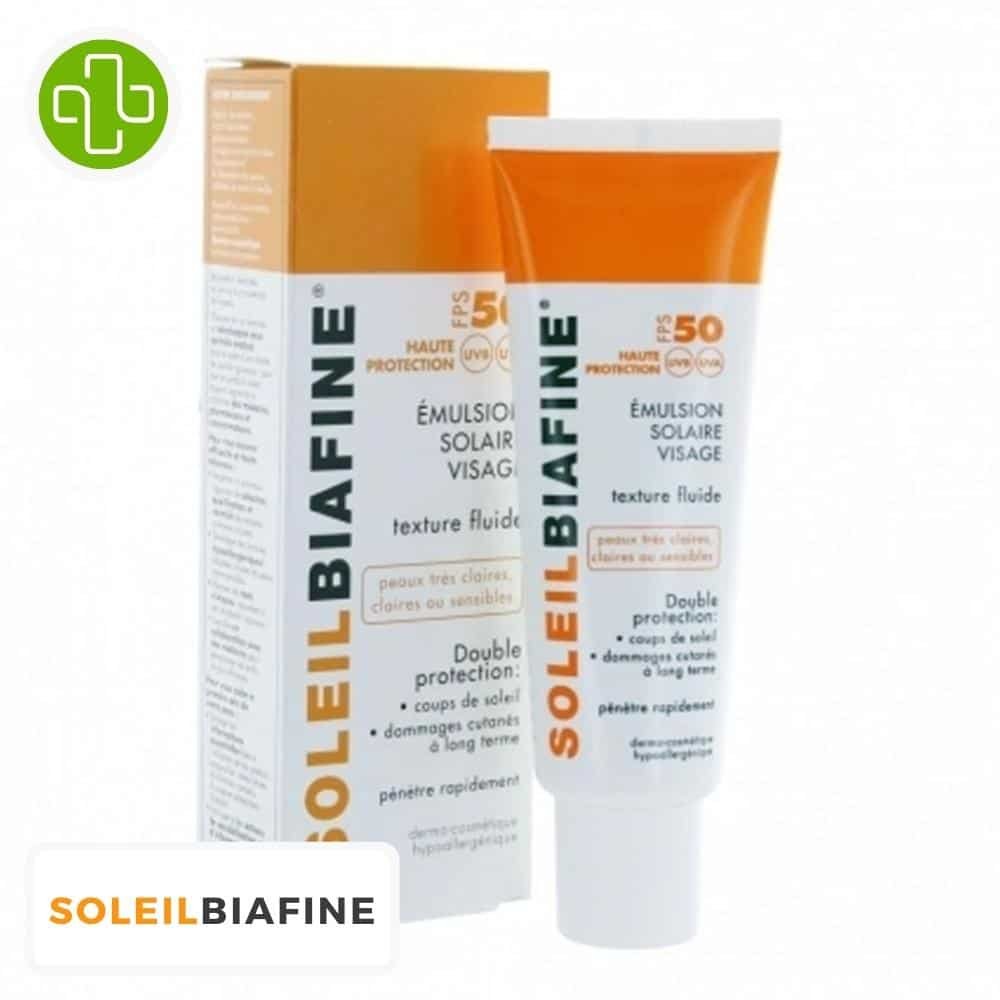 biafine – soleilbiafine emulsion solaire visage spf50 – 50ml