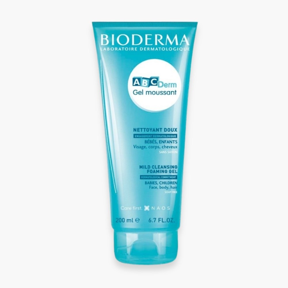 bioderma – abcderm gel moussant nettoyant doux – 200ml